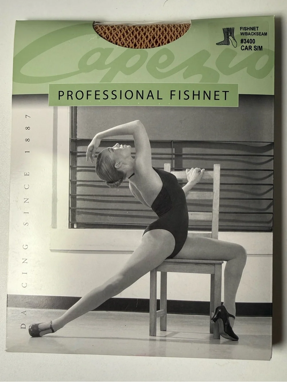 💃 Capezio 3400 Professional Fishnet Tights with Backseam (NIB)